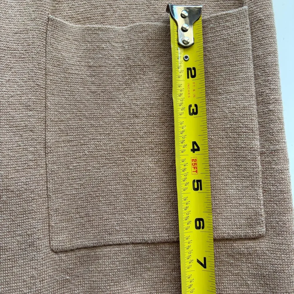 J. Crew Sophie Open Front Sweater Blazer Camel Women's Sz S Wool Blend Classic